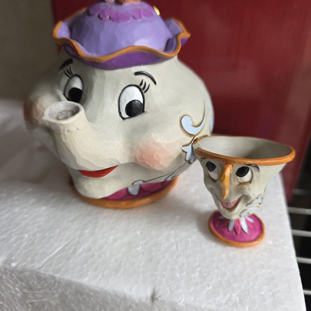 Jim Shore DISNEY Beauty And The Beast "Mrs. Potts And Chip A Mother's Love"